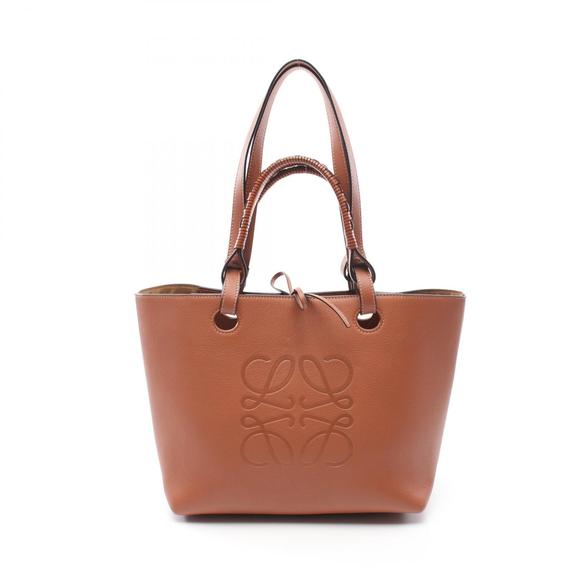 Loewe Bag Tote Anagram Brown Leather - Picture 2 of 10